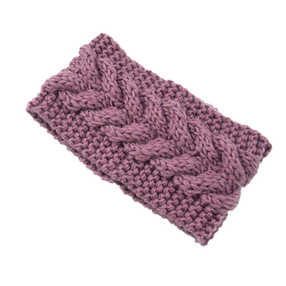 European American Handmade Elastic Yarn Women's Headband Autumn Winter Warm Hair Accessories Ear Protection Twist Knitted Design