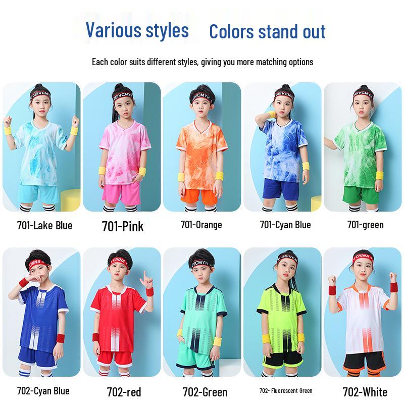 Kids' Quick-Dry Breathable Football Kit - Summer Training & Competition Uniform for Boys & Girls