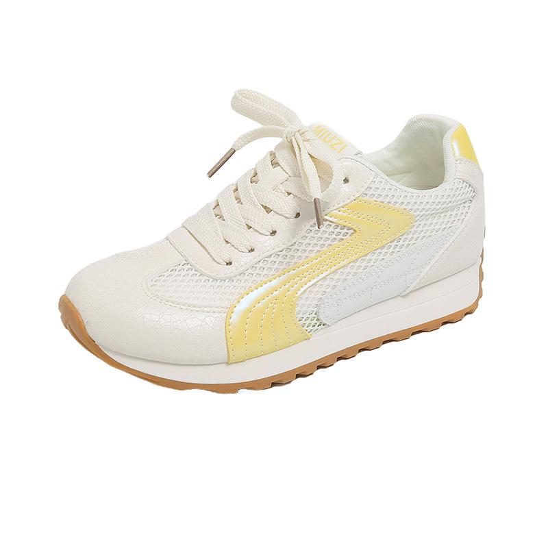 

[Customized] JCF226 Thin mesh Forrest Gump shoes women s 2025 summer thick sole, light and breathable round head casual transportation 40