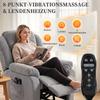 Stand Up Chair With Massage Function And Lumbar Heating Recliner Chair With Remote Controls And Side Pockets Light Gray