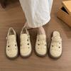 Casual simple woven bag head platform slippers women's 2025 summer new comfortable and versatile Roman shoes