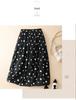 2025 Polka Dot Quilted A-line Women's Skirt - Black, Warm, Trendy, Autumn/Winter