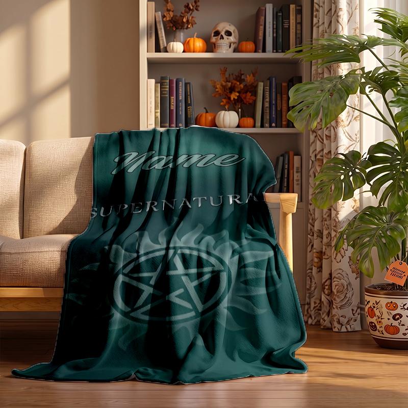 Supernatural Custom Flannel Blankets Soft Warm Cozy Throws for Home Decor Holiday Gifts