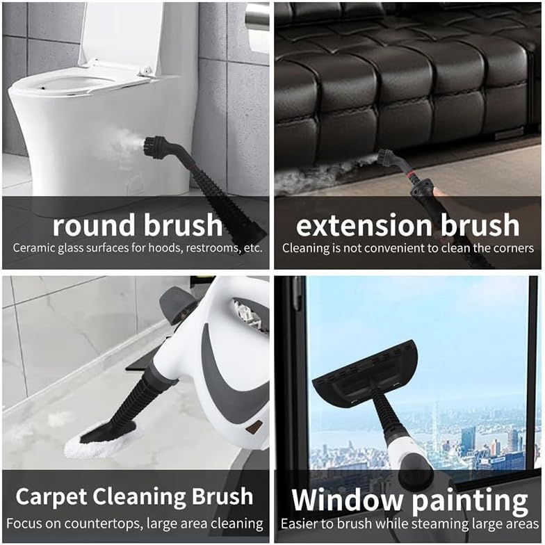 Multi-Surface Natural Steam Cleaner 1050W Power Washer for Home Use Cleaning Floor, Grout and Car Washer