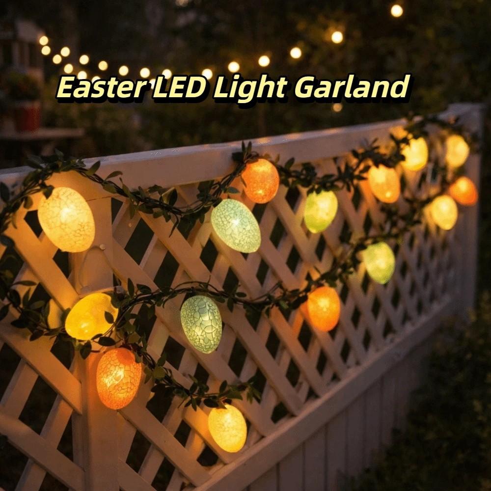 Luminous Easter Egg Wreath 2M Easter Twig Garland Spring Celebration