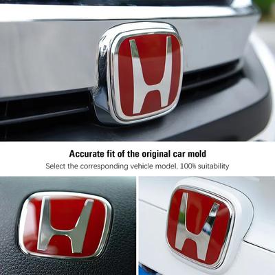 Car Front Rear Logo Emblem Stickers Steering Wheel Sticker For Civic Accord CRV 10th 11th Gen Civic 8-10th Gen Accord