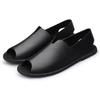 Fashion 2025British Style Roman Sandals Summer Mens Casual Leather Outdoor Anti-skid Driving Shoes Breathable Trendy Soft Soled Sandals
