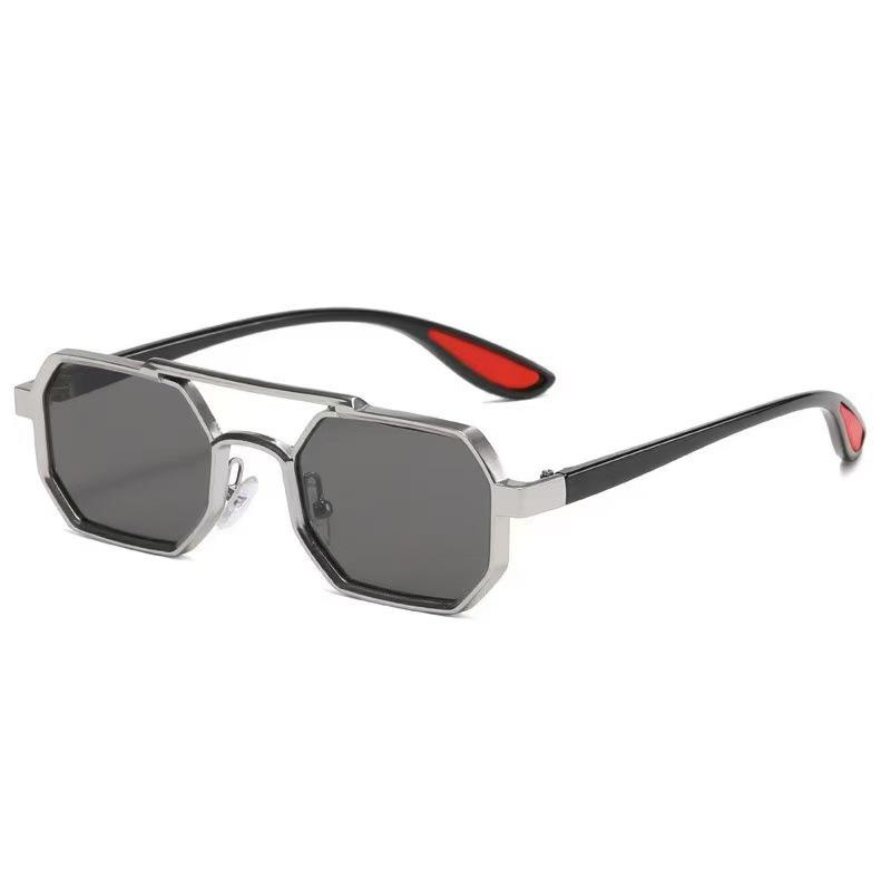 2022 Men's Steampunk Double-Beam Polygon Sunglasses - Trendy European & American Style