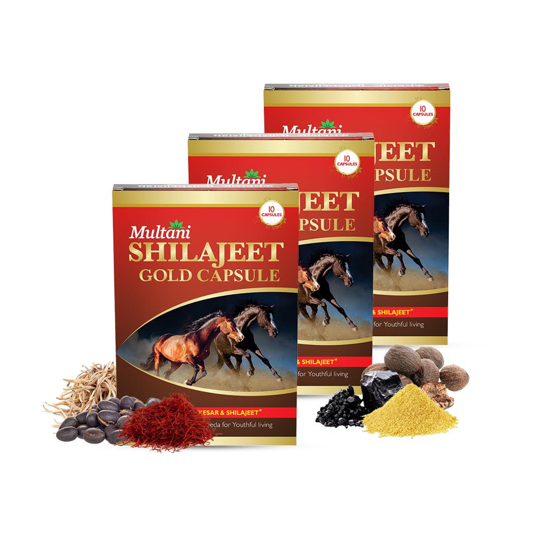 

Multani Shilajeet Gold, 30 Capsule in (Pack of 3)