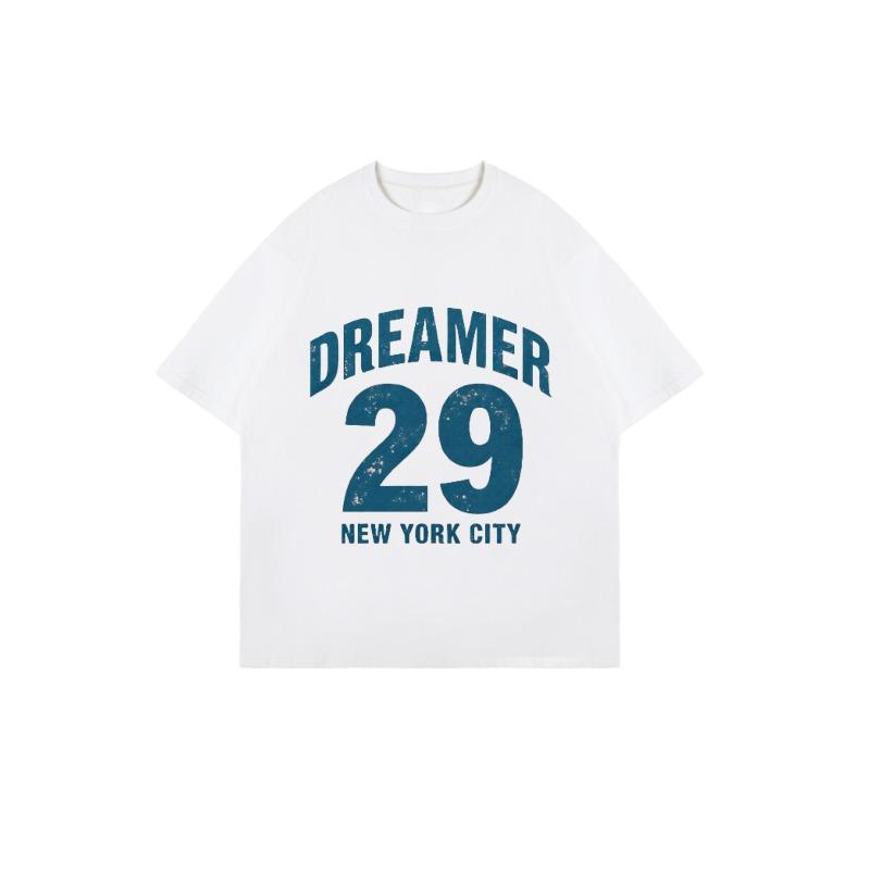 Oversized T Shirt Black Dreamer 29 New York City Print Casual Streetwear For Women