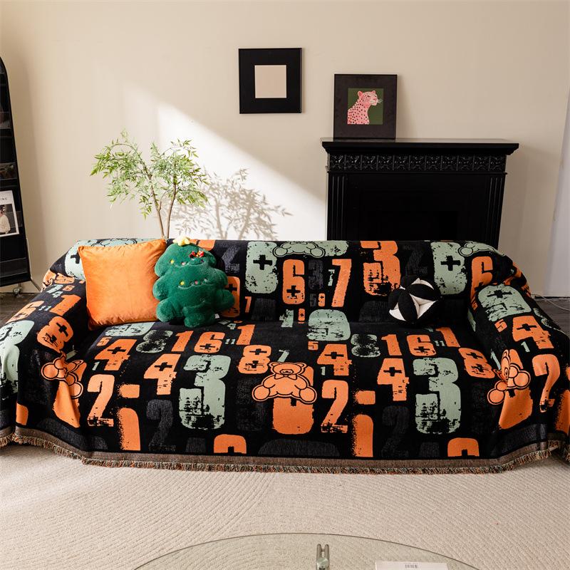 

Chenier s new modern simple sofa towel is universal in all seasons, cartoon all-inclusive, one-piece sofa cover towel. 180*130