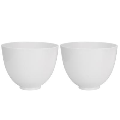 2pcs Mask Mixing Bowl Soft Folding DIY Mud Mask Bowls for Home Beauty Salon White