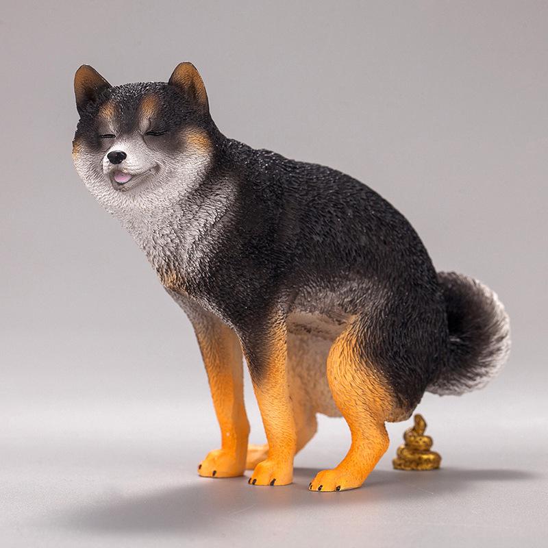 Creative Shiba Inu Car & Desk Ornaments - Cute Animal Models for Center Console Decoration