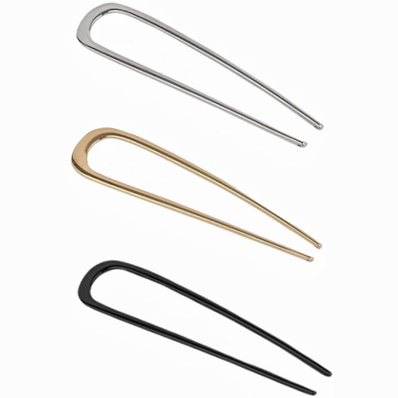 Elegante Haarnadel in U-Form aus Zinklegierung - Groß, farberhaltendes Haaraccessoire für den täglichen Gebrauch und im antiken Stil.