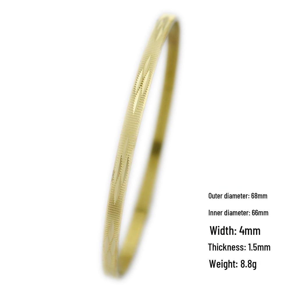 2024 High-End Brass-Plated Frosted Sandblasted Ring Bracelet