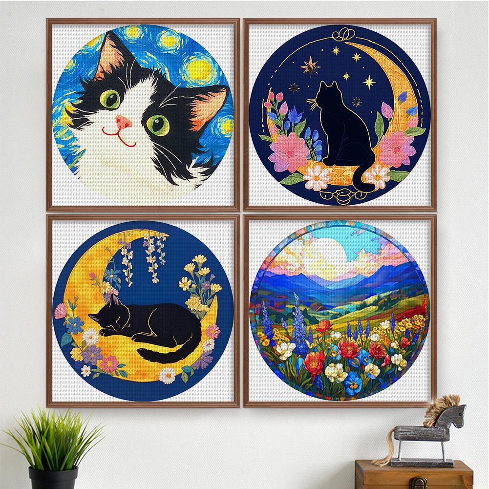 Animal Printed Cross Stitch Kit DIY 11CT Embroidery Craft Set Home Decor