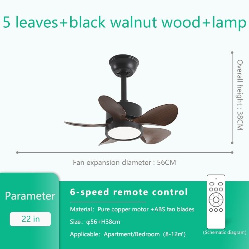 22" 3/5 Blades & LED Lighting Fan Silent DC Motor & Energy Saving Fan Household Electric Ceiling Fan with Hook