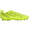 Puma Ultra 6 Play Mg Comfortable Versatile Low Top Kids Football Shoes Fluorescent Yellow Kids Football Shoes 108985-01