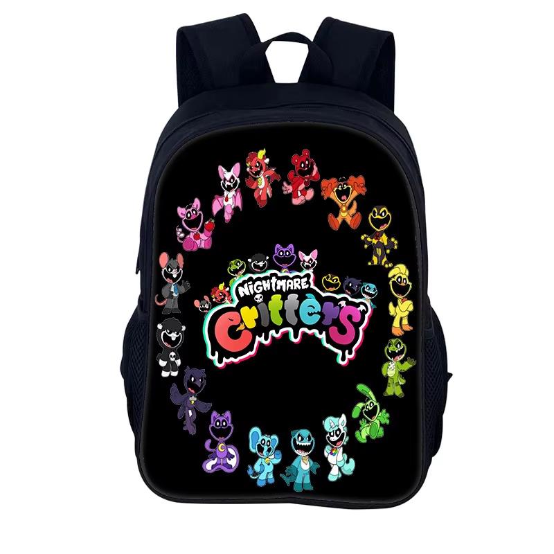 Cartoon Backpack Nightmare Critters School Student Bags 40cm/15.7inch Zipper Book Bags Animated Mochila Children s Birthday Gift