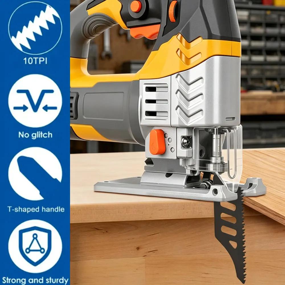 T-Shank Fine Coarse Teeth DIY Double-Sided Jigsaw Blade Extra Long Heavy Duty Scroll Saw Blades For Wood Aluminum Tight Spaces