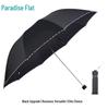Tianti 3311E Black Glue 10-Rib Sun & Rain Protection Umbrella, Customizable for Business Advertising