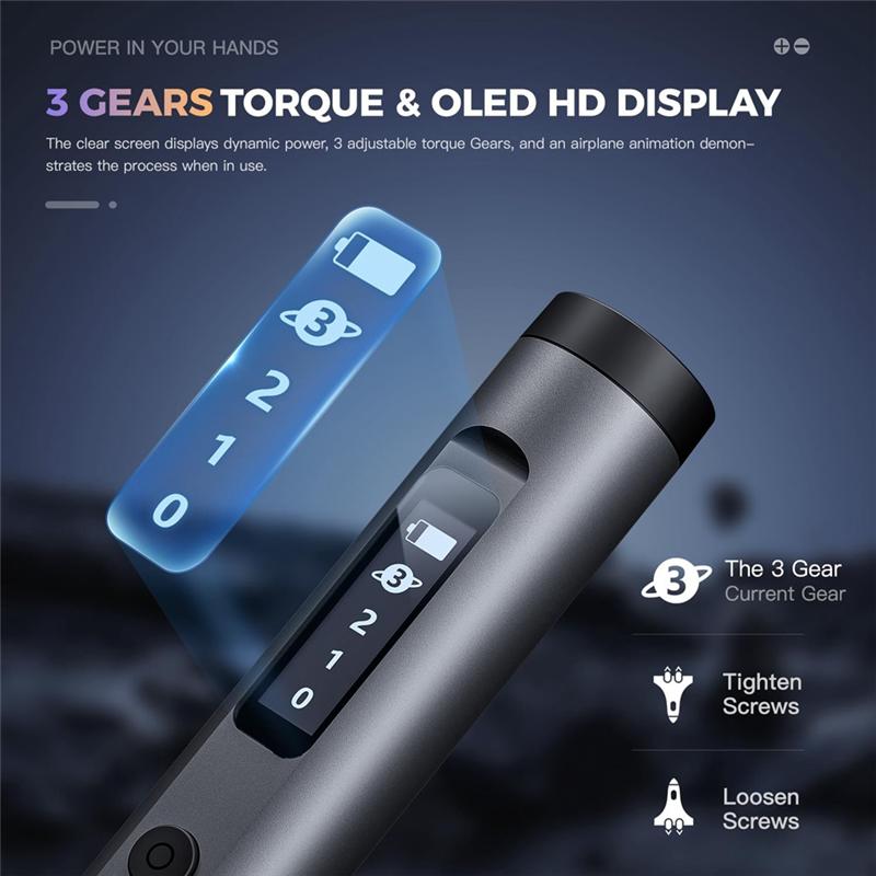 A95I-62 In 1 Electric Mini Cordless Screwdriver Set With 4 LED Lights, 3-Level Torque, For Laptop/PC/Phone/Watch/Camera