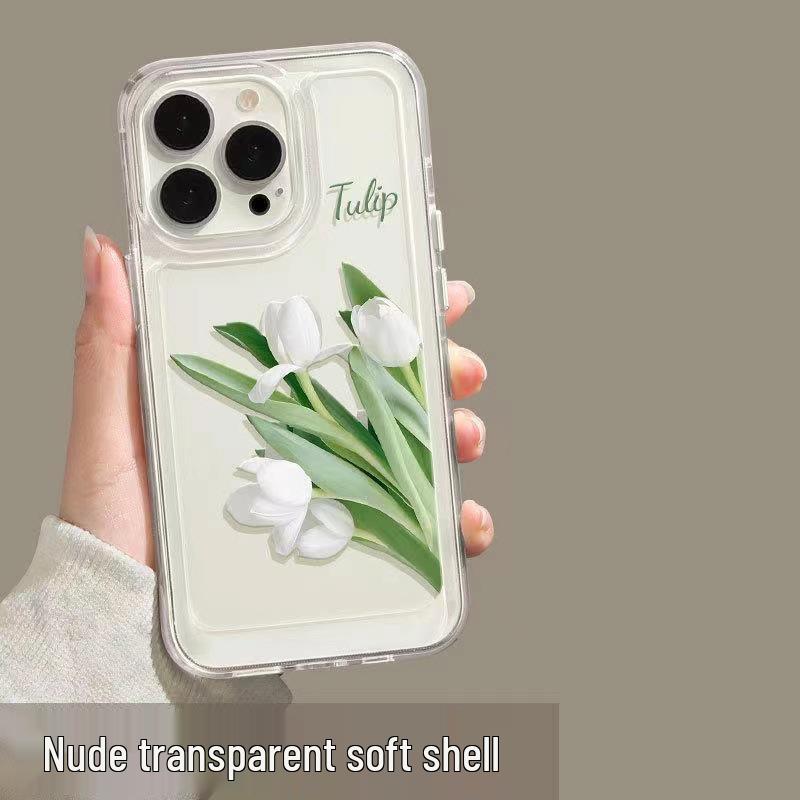 White Tulip Clear All-Inclusive Case for Apple iPhone 12/13/14 Pro/15 Pro Max/16 Plus