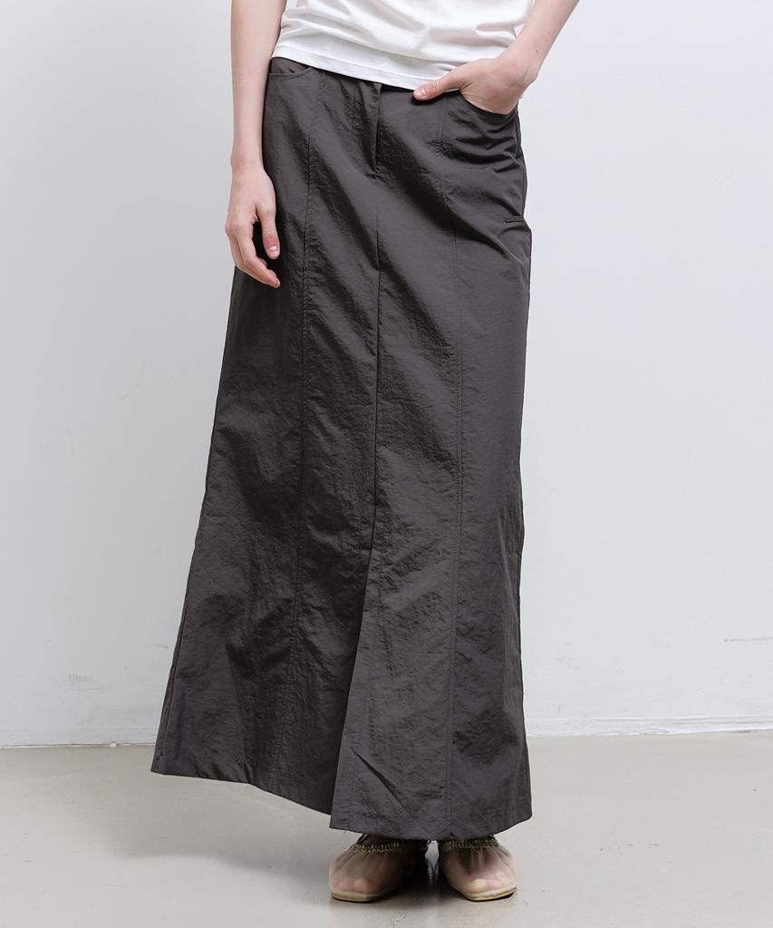 Nigaennikol Panel Long Skirt_Charcoal