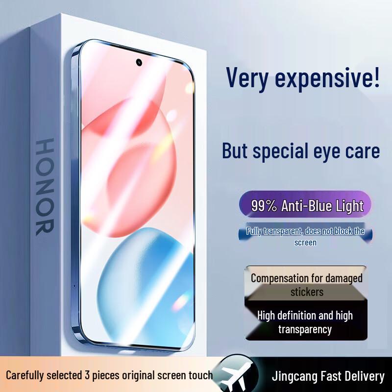 

Honor Tempered Glass Screen Protector (3-pack) 3-pack Anti-blue Light