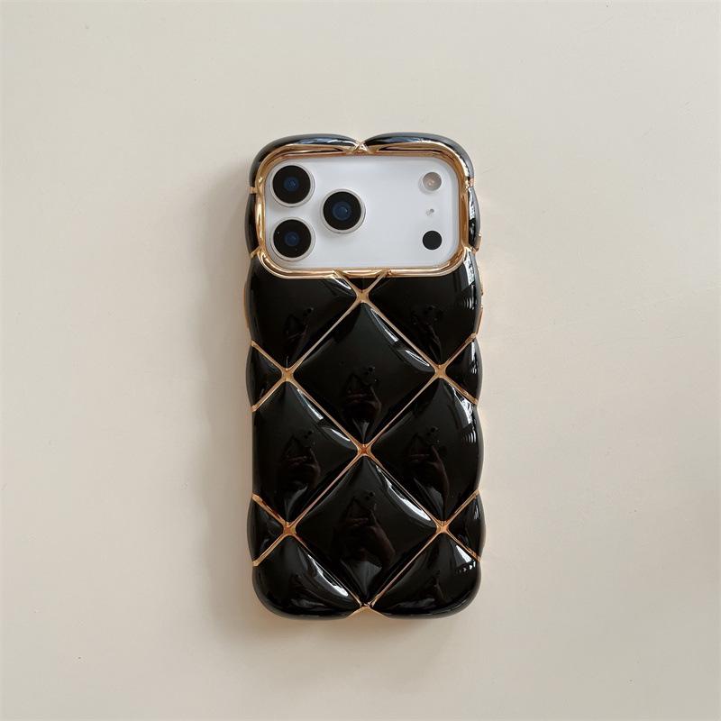 Electroplated 3D Diamond iPhone 11/12/13/14/15/16/17 ProMax Drop-Proof Case