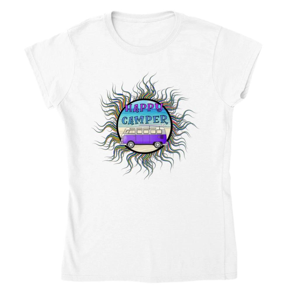 Happy Camper - Classic Womens Crewneck T-shirt XXXXL