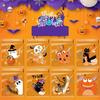 100pcs Halloween Candy Bag Self-adhesive Plastic Treat Bags for Cookie Snack Gift Clear Bags Set for Halloween Party