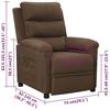 VidaXL Fauteuil inclinable Marron Tissu 342343