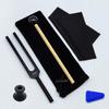 Gold 432HZ Aluminum Alloy Colored Tuning Fork with Triangle Shape.