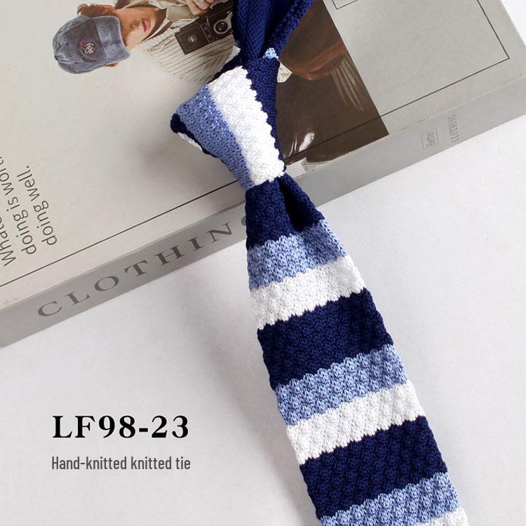 Stylish British Casual Slim Fit Knit Wool Tie, Unisex, 6cm Width.