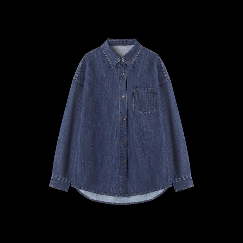 Loose Fit Denim Shirt Jacket