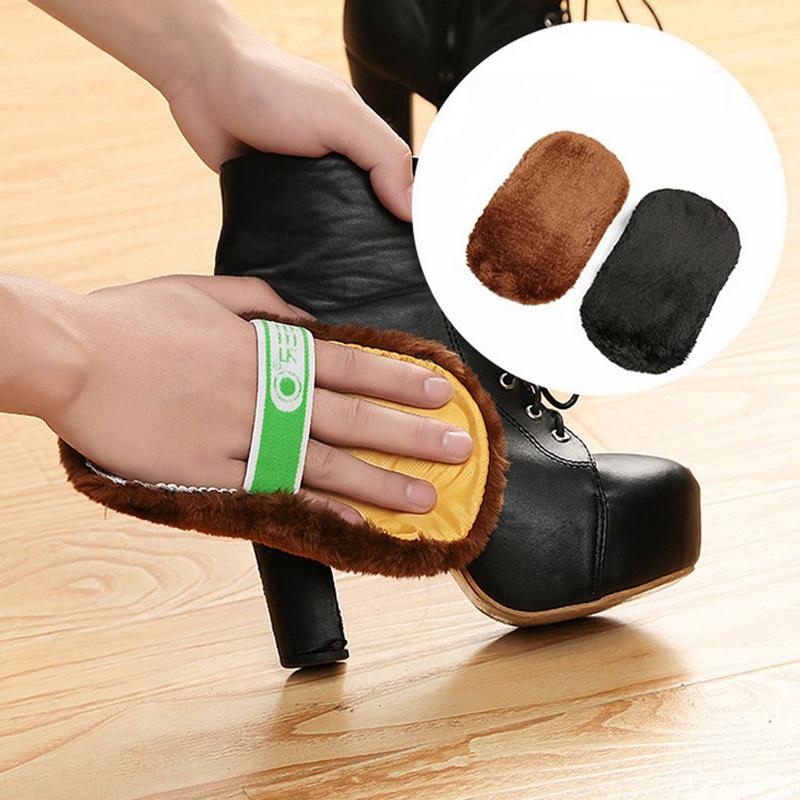 Shoes Gloves Shoe Care Shoe Cleaning Agent Soft Wool Plush Random Color Polishing Gloves Shoe Wiping Care