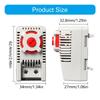 Multifunctional Thermostat for Heating and Cooling Systems Adjustable 0-60℃ with DIN Rail Mount and Flame Retardant Plastic