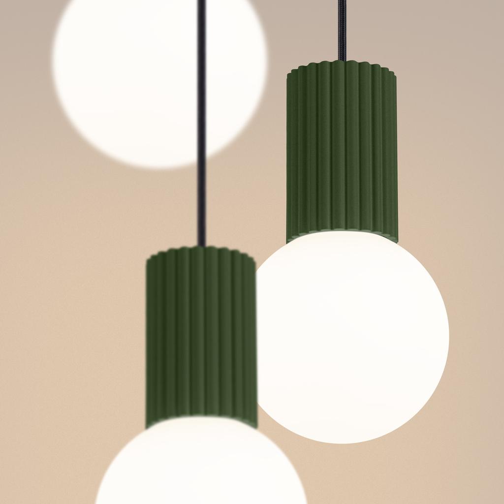 Lampa Wisząca Halo 3 G9 Zielony Oliwkowy Alu Sollux Sl.1725