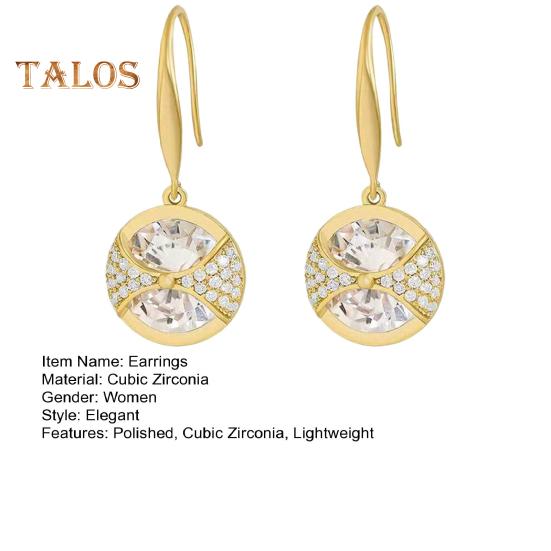 1 Paar Hängeohrringe für Damen, Zirkonia, Retro, poliert, für Abschlussball, Party, Haken-Ohrringe, Urlaubs- und Geburtstagsgeschenk, baumelnde Ohrringe, Ohrschmuck