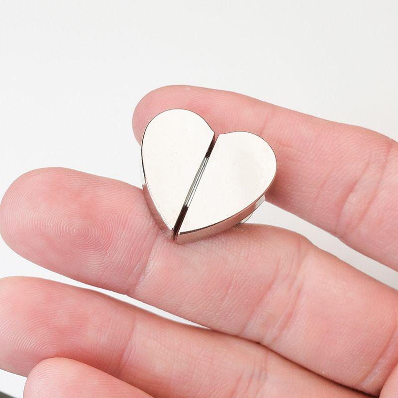 Heart-Shaped Magnetic Curtain Buckle - Strong Metal Closure & Light Leak Prevention