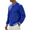 Men's Low Cut Striped Round Neck Casual Sports Jacket