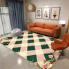 Nordic Style Geometric Rugs Modern Aesthetics Decoration Home Carpet Luxury Green Bedroom Non-slip Washable Mat Living Room