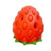 Pet Treat Dispensing Ball Teeth Cleaning Strawberry Shape Rubber Dog Puzzle Chew Toy for Puppy
