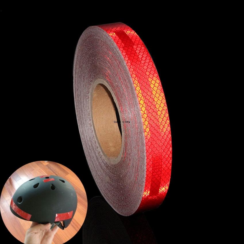 2,5 cm/5 cm/10 cm Rotes Reflexband Hohe Sichtbarkeit Wasserdicht Klebend Auffälligkeit Reflektoren Aufkleber Für Anhänger Helm Fahrräder