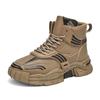 Fashion New British Style Men's Boots High Tops Men's Casual Shoes Comfort Anti Slip Sport Hiking Boots Designer Luxury Motorcycle Boots