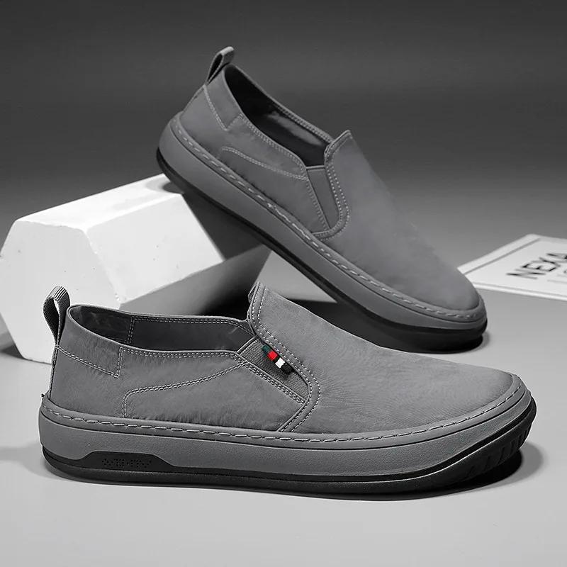 Men's Shoes Ice Silk Cloth Canvas Shoes for Men 2025 Breathable Casual Sneakers for Men Trend Slip On Student Zapatillas Tenis