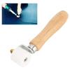 28mm 1.1in PTFE Hand Pressure Roller 2‑Way Bearing Wooden Handle Heat‑Resistant Welding Tool