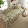 Exquisite sofa towel anti-cat scratch jacquard flower bird green retro festive festival thick sofa blanket