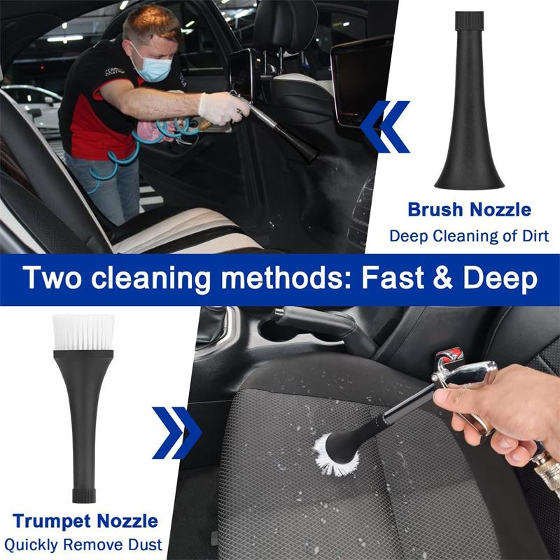 Air Blow Car Wash Gun Efficient Dry Cleaning Gun High Pressure Tornado Dust Blowing Gun Professional Car Interior Cleaning Tools